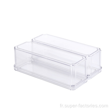 Boîte de rangement transparente avec couvercle pour fruits / légumes / viande